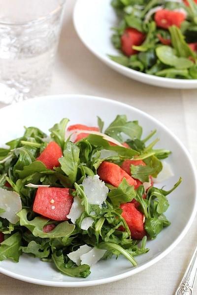 Zubereitung - Rucola-Wassermelonen-Salat