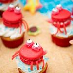 Macarons mit Strandkrabben für Kinder