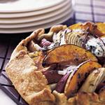 Kürbis-, Blauschimmelkäse- und Thymian-Galette