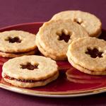 Linzer Plätzchen mit Schokoladen-Haselnuss-Paste