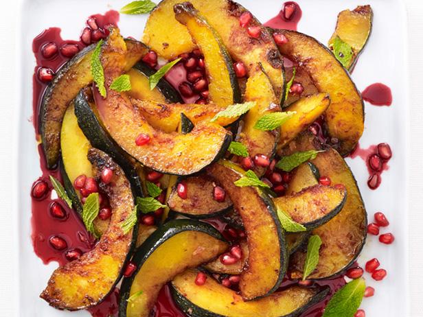 Zubereitung - Gebackener Kürbis mit Granatapfelglasur