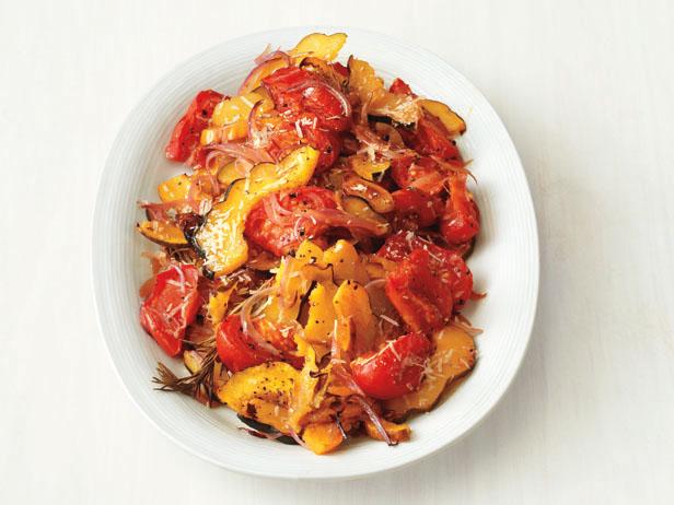Rezept - Gebackener Kürbis mit Tomaten