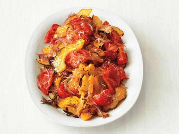 Foto des Gerichts – Gebackener Kürbis mit Tomaten
