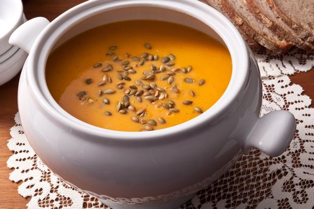 Foto des Gerichts – Kürbissuppe mit Currygewürz