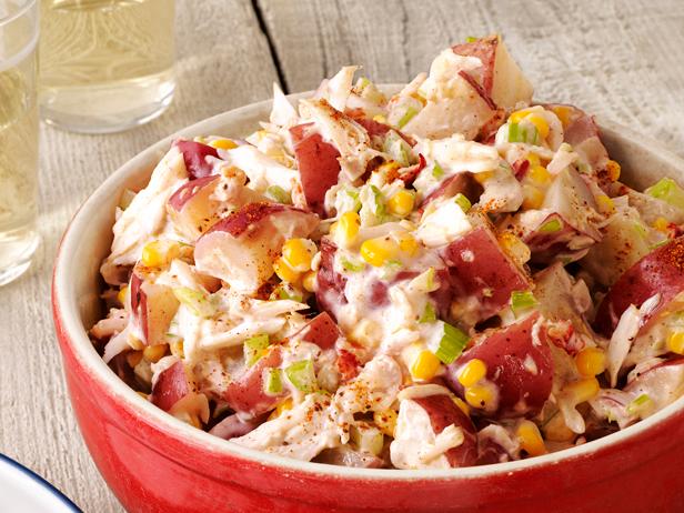 6. Yengeçli patates salatası