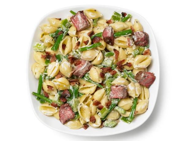 Foto des Gerichts – Fleischsalat mit Nudeln, Paprika und grünen Bohnen