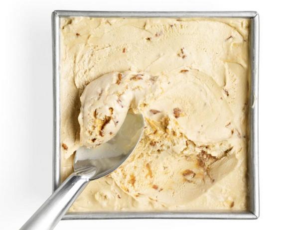 Foto des Gerichts – Ahorn-Eiscreme mit Grillgemüse und Speck