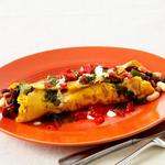 Großer Tex-Mex-Burrito im Omelett