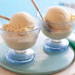 Eiscreme mit Eierlikörgeschmack
