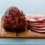 Gebackener Schinken mit Orangen-Feigen-Glasur