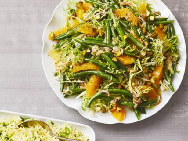 Wie man grünen Bohnensalat mit Orangen zubereitet