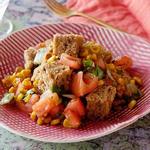 Panzanella mit gegrilltem Mais