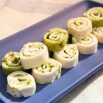 Pesto- und Ziegenkäse-Röllchen