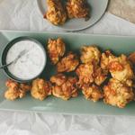 Garnelenfritter mit Gurkensauce