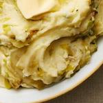 Kartoffelpüree mit gebratenem Lauch