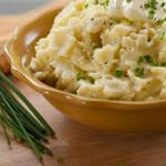 Kartoffelpüree mit Knoblauch und Frühlingszwiebeln