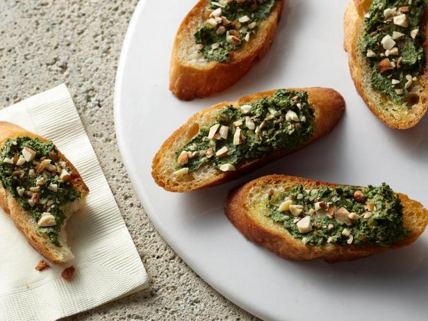 Zubereitung - Spinat-Mandel-Crostini