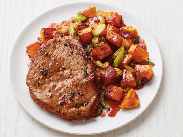 Zubereitung - Schweinefilet mit süß-saurem Kürbis