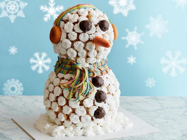 Anleitung zum Basteln eines riesigen Cupcake-Schneemanns