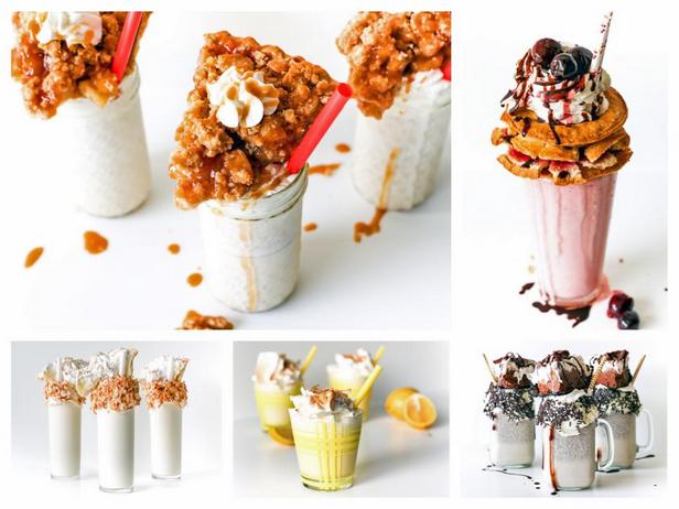 Zubereitung – 5 Milchshakes mit Toppings im Stil von American Pie
