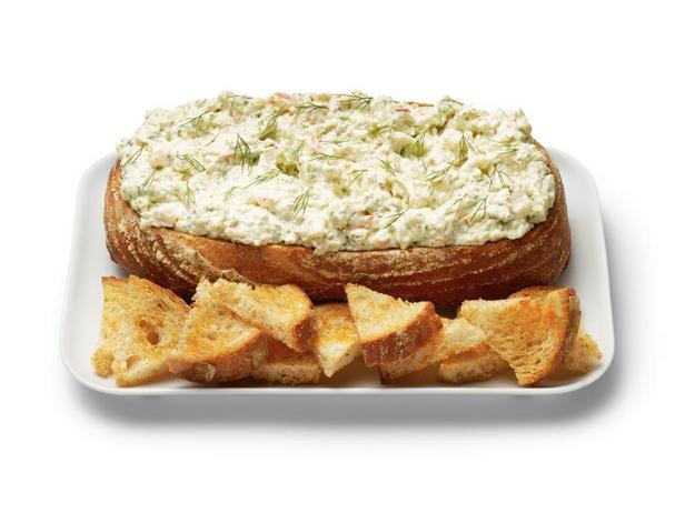 Green Goddess Garnelen-Dip im Brottopf