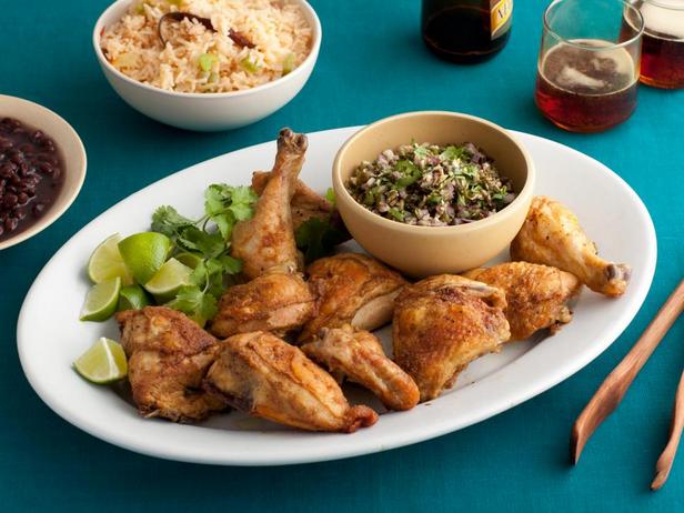Gebackenes Hähnchen mit Peperoni und Kürbiskernen