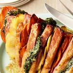Hasselback-Schinken