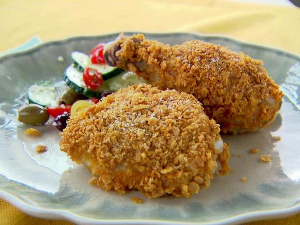 Hähnchen in Cornflakes-Panade aus dem Ofen