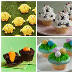 Oster-Cupcakes mit Dekorationen