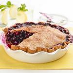 Blaubeer-Zitronen-Kuchen auf einem knusprigen Butterboden