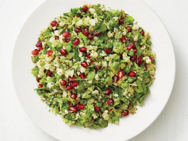 سلطة تبولة مع أرز بالخضار