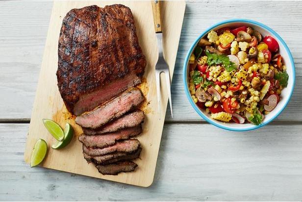Flankensteak mit Chili und Limette