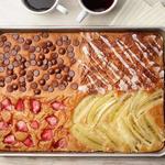 Pfannkuchen „4 Geschmacksrichtungen“ auf einem Backblech