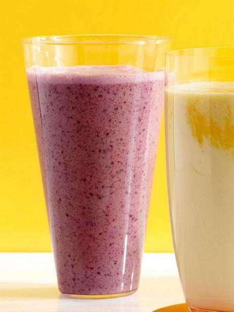 22. Mit Blaubeeren und Banane