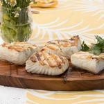 Gegrillter Heilbutt mit Oliven-Bagna-Cauda-Sauce