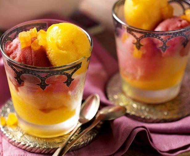 Zubereitung - Mango-Rosenwasser-Sorbet