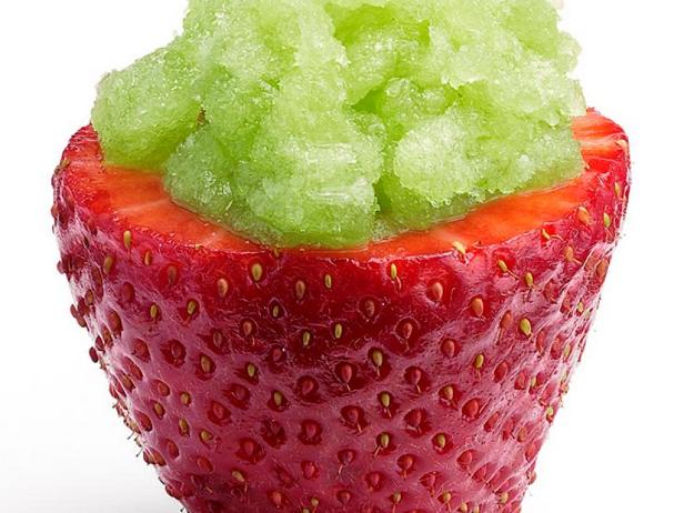 Zubereitung - Erdbeer-Basilikum-Granita-Shots