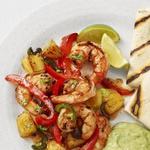 Gegrillte Garnelen-Ananas-Fajita