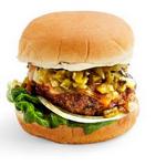Grüne Chili-Cheeseburger