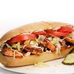 Po-Boy-Sandwich mit frittierten Garnelen