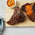 T-Bone-Steak mit Meerrettich