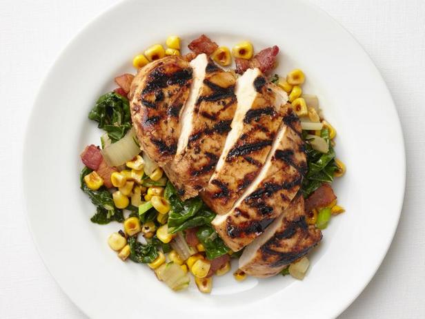 Rezept - Balsamico-Hähnchen mit gegrilltem Mais und Mangold