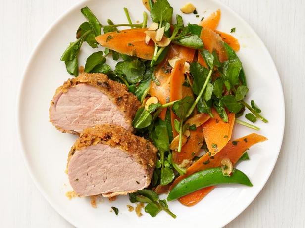 Zubereitung - Schweinefilet mit Zuckerschotensalat