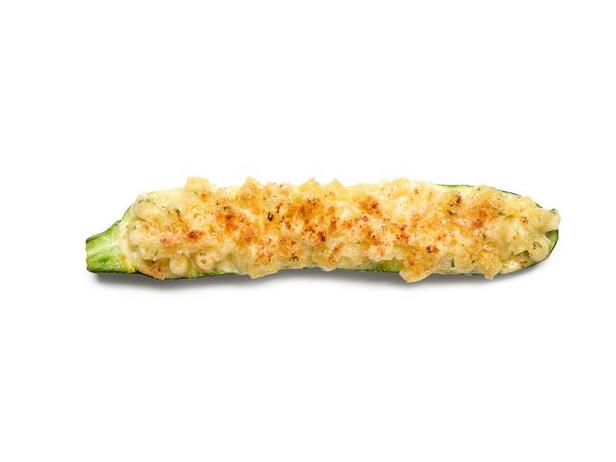 Zubereitung - Mit Pasta gefüllte Zucchini in cremiger Zitronensauce