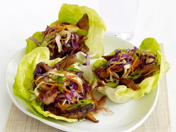 Zubereitung - Mu Shu Schweinefleischsalat-Wrap-Vorspeise