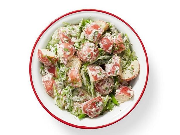 Zubereitung - Kartoffelsalat mit Zuckerschoten und Meerrettichdressing