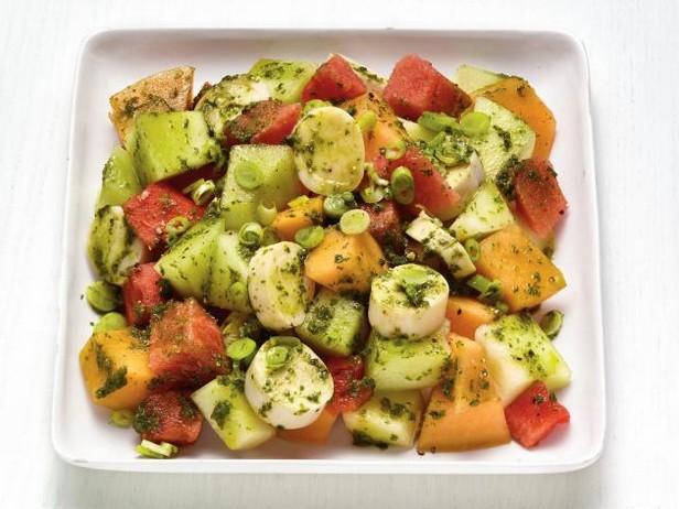 Rezept für exotischen Melonensalat mit Palmenherzen