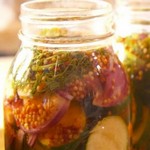 Schnell eingelegte Zucchinischeiben