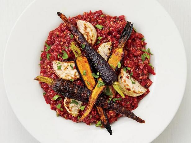 Kuidas valmistada - kaerahelbe risotto peedi ja röstitud köögiviljadega