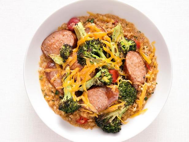 Zubereitung - Käse-Quinoa mit Putenwurst